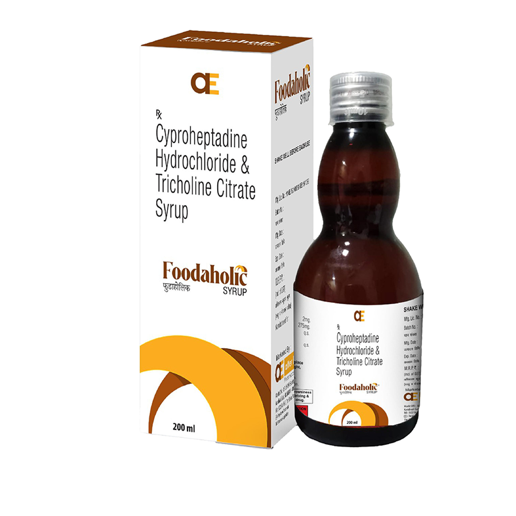 Foodaholic | Cyproheptadine 2mg + Tricholine Citrate 275mg/ 5ml | Alter Ego Pharmaceuticals