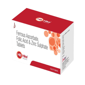 Hb-hike | Ferrous Ascorbate 100mg + Folic Acid 1.5mg + Zinc 22.5mg | Alter Ego Pharmaceuticals