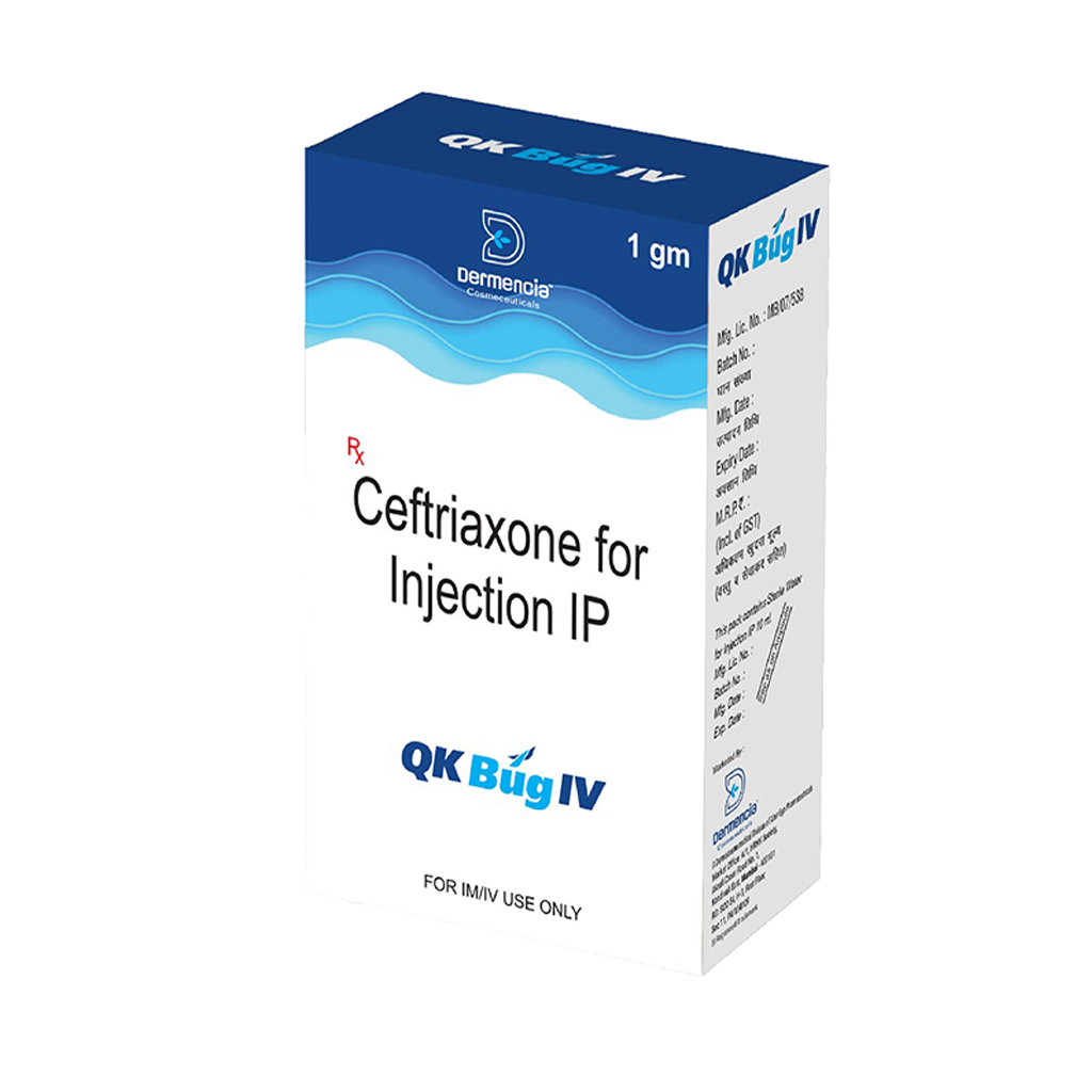 Qk-bug 1000mg | Ceftriaxone 1000mg | Alter Ego Pharmaceuticals