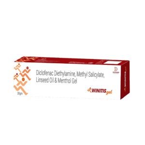 Winitis-gel - Diclofenac Diethylamine 1.16 W/w + Methylsalicylate 10%w/w + Menthol 5%w/w + Linseed Oil 3% W/w by Alter Ego Pharmaceuticals